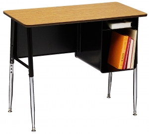 Adjustable Junior Executive desk, w/18 X 36 fiberboard top